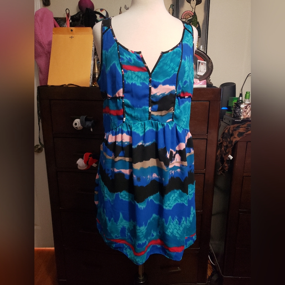 Blue mini dress